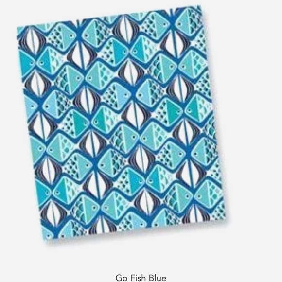 Vera Bradley FREE✈️ Set Zip Id  & Lanyard in Go Fish Blue pattern - Picture 5 of 6